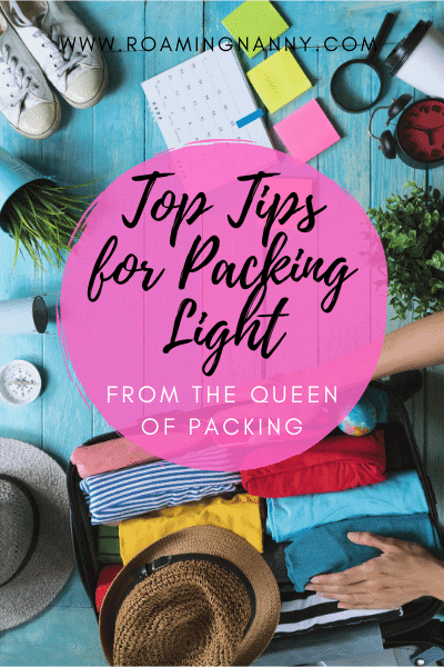 Packing light can be a challenge for newbies and seasoned travelers alike. Here are the top tips for packing light from the Queen of Packing.