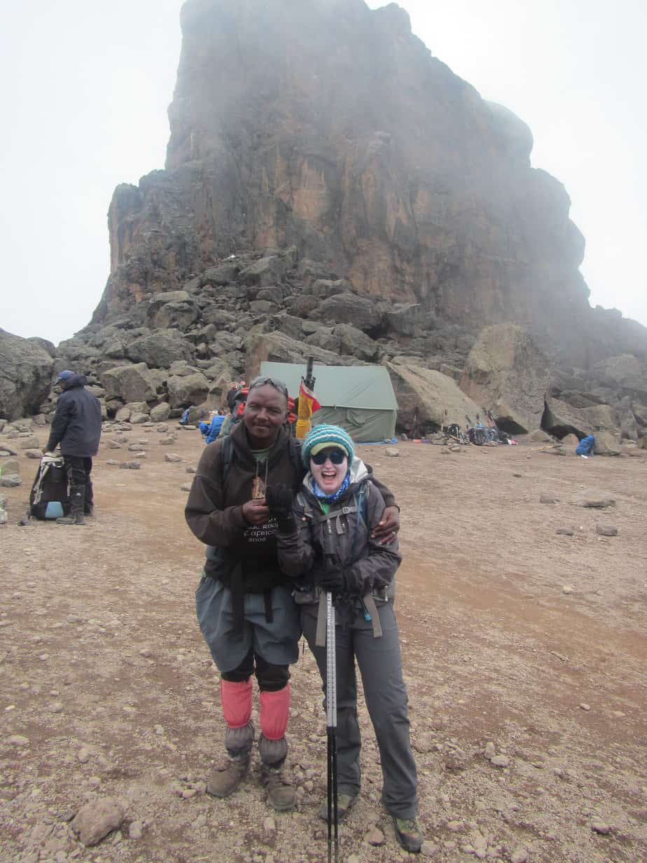  Hiking Mount Kilimanjaro: Day 3 August and I at the Lava Tower 