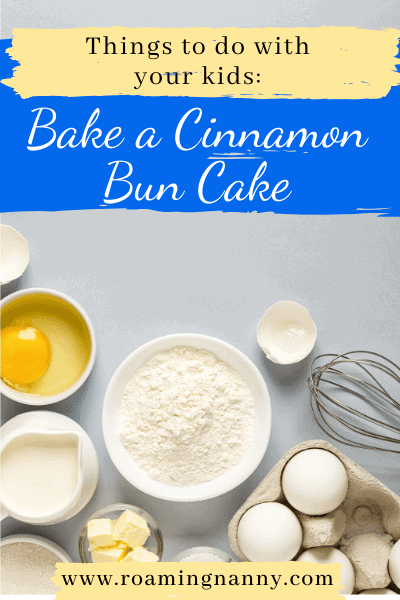 Baking a cinnamon bun cake is a great activity for kids of all ages. And it's delicious!