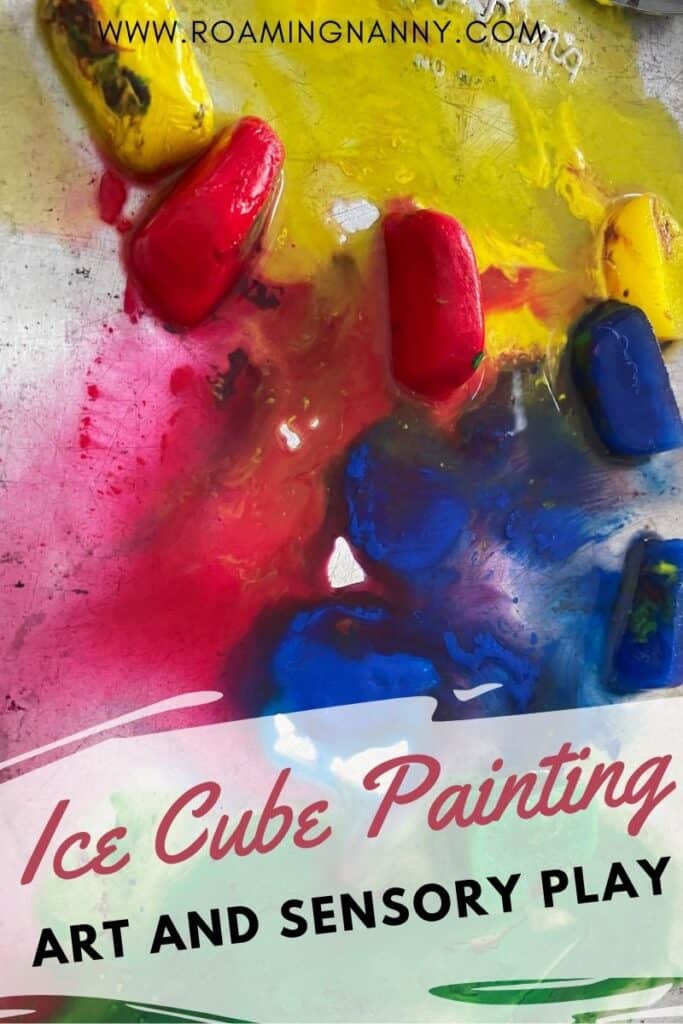 Over the years I've come up with some fun sensory play activities, but ice cube painting is my favorite! (And fun for the whole family!)