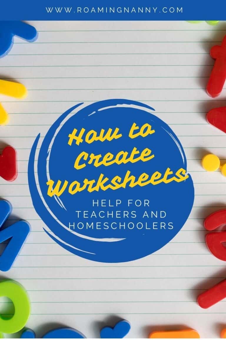 How to create worksheets help for teachers and homeschoolers